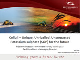 Colluli SOP Project Proactive Investors Forum March 2015