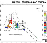 MAP Mineral Concession Area of Eritrea